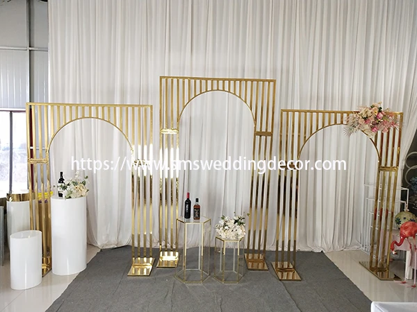 gold metal arch