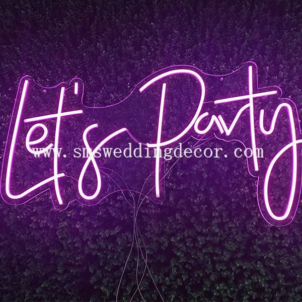 lets party neon sign