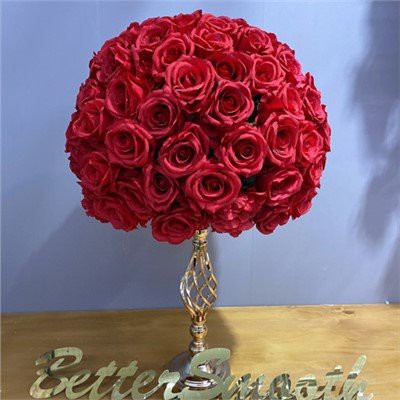 Centro de Mesa Bola Rosa Vermelha