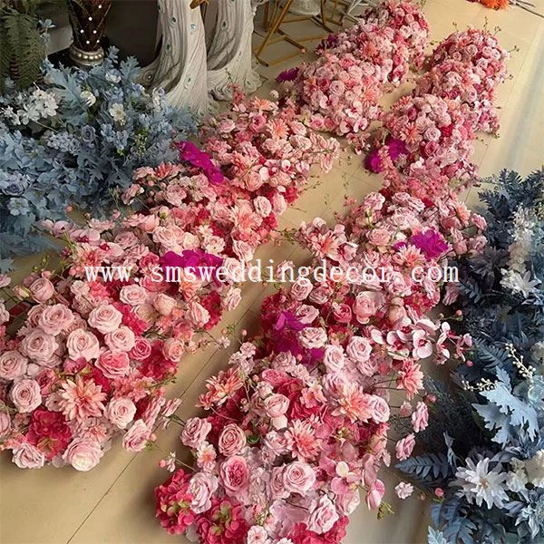 pink floral arrangements wedding
