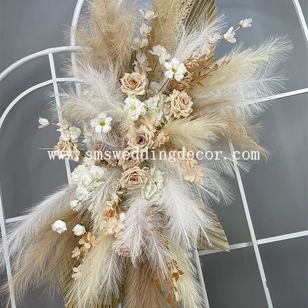 pampas grass arch arrangement
