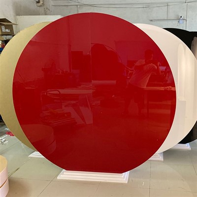 Suporte de pano de fundo redondo de acrílico