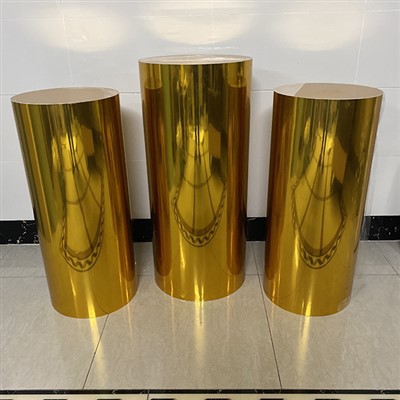 Pedestal Cilindro Dourado
