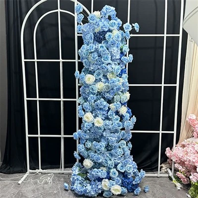 Arranjo de flores azuis