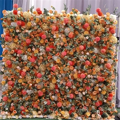 Parede de flores de outono