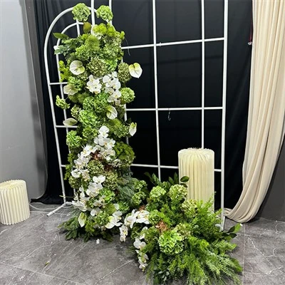 Arranjos de flores verdes para casamento