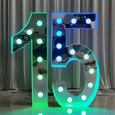 Grandes números de LED para festa