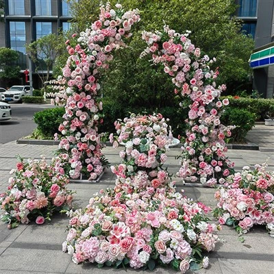 Arco de casamento rosa
