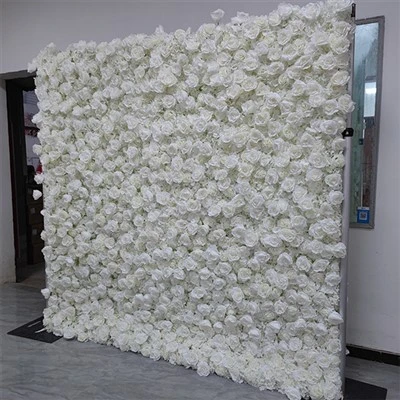 Decoração de parede com flor rosa